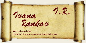Ivona Rankov vizit kartica